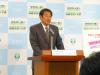 平成25年度当初予算（案）について、区長記者会見の様子